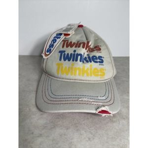 Hostess Twinkies Hat Twinkies On My Mind Distressed Beige Red Cap Adjustable
